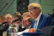 Erntet Kritik: Finanzdirektor Marcel Schwerzmann – hier bei der Budgetdebatte im Kantonsrat. (Bild: Dominik Wunderli (Luzern, 11. September 2017))