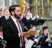 Trotz starker Stimme wurde Bariton Michael Anner vom Orchester etwas zu stark übertönt. (Bild: Stefan Kaiser (Zug, 1. April 2017))