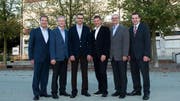 Der Gemeinderat von Risch (von links): Roland Zerr, Ruedi Knüsel, Peter Hausherr, Markus Scheidegger, Francesco Zoppi und Gemeindeschreiber Ivo Krummenacher. (Bild: PD)