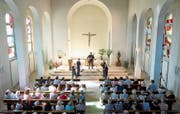 Das Moraguès-Quintett wusste das Publikum in der Kapelle Maria vom Berg in Menzingen zu begeistern. (Bild: Maria Schmid (16. Juli 2017))