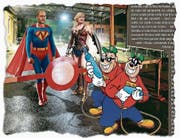Die Superhelden Gobbi und Pantani kämpfen gegen Tunichtgute. (Bild: Ausriss der Titelseite des «Mattino della domenica» vom 9. April 2017)