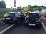 Auffahrunfall auf der Autobahn A4a. (Bild: Zuger Polizei)