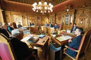 Die Frauen sind gemessen am Bevölkerungsanteil in der Landesregierung untervertreten. (Bild: Peter Klaunzer/Keystone (Bern, 1. November 2017))