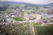 Mattenhof: So könnte das Areal in Luzern Süd künftig aussehen. (Bild: Visualisierung PD)