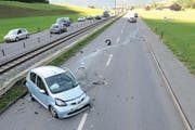 Die Unfallstelle in Oberdorf. (Bild: Kantonspolizei Nidwalden)