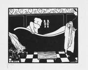 «Le Bain» (1894) von Félix Vallotton. Der Holzschnitt gehört zur Schenkung aus der Sammlung Engelhorn ans Kunstmuseum. (Bild Kunstmuseum Luzern)