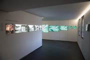 Im Zentrum der Neugestaltung steht die Arbeit des Luzerner Bildhauers Roland Heini. Dieser hat im Inneren des Untertors verschiedene Teile der Stadt Willisau als Collage dargestellt und mit Bildern die Entwicklung zwischen 1100 und 2016 abgebildet. (Bild: Manuela Jans-Koch (Willisau, 12. November 2017))