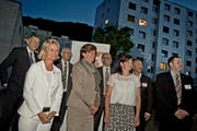 Sie wurden am Montagabend nominiert: (von links) Konrad Graber (Nomination als Ständerat), Andrea Gmür-Schönenberger, Leo Müller, Ida Glanzmann, Martin Schwegler, Priska Wismer-Felder, Beat Leu und Peter Zurkirchen. (Bild Pius Amrein)