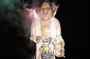 An der alljährlichen Bonfire Night ging heuer Harvey Weinstein in Flammen auf. (Bild: Jack Taylor/Getty (4. November, Edenbridge, England))
