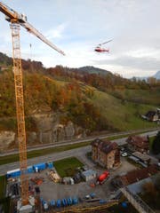 Der Installationsplatz der Baustelle im Gebiet Ringgei. (Bild: PD)