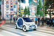 Allein durch Tokio: der autonom fahrende Smart EQ. (Bild: Thomas Geiger)