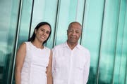 Die Sieger des Prix Caritas 2017: Luz Romero (links) und Ricardo Esquivia aus Kolumbien. (Bild: Pius Amrein (Luzern, 28. Juni 2016))