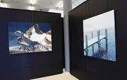 Parallel sind in der Zuger Galerie Urs Reichlin die fotorealistischen Ölgemälde von Hubert Nanzer ausgestellt. (Bild: Werner Schelbert (17. Mai 2017))