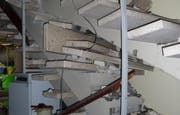 Die Treppe am Freitag kurz nach dem Einsturz. (Bild pd)