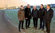 Von links: Conrad Wagner, Karl Tschopp, René Jacomet, Erich Amstutz und Hanspeter Escher von der IG Stans. (Bild: Oliver Mattmann / Neue NZ)