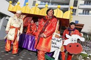 Von links: Matthias, Erika, Gabi und Priska von den «Ämmer Yäzzis». (Bild: Philipp Schmidli /Neue LZ)