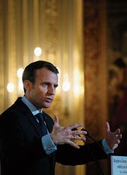 Sieht sich bestätigt: Emmanuel Macron. (Bild: Yoan Valat/EPA (Paris, 26. März 2018))