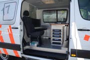 Die Kommunikations- und EDV-Systeme befinden sich im vorderen Teil des Fahrzeugs. (Bild: Kapo Obwalden)