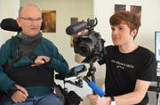 Preisträger Jan Murer (rechts) mit Martin Doppmann. (Bild: Benno Bühlmann)