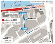 Erschliessung des Parkhaus Flora heute (Bild: mop)