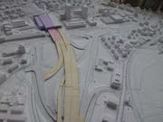 A2 bei Kriens: das Tunnelportal des Bypass Luzern (violett) und das heutige Tunnelportal beim Sonnenberg. (Bild: Gestaltungsskizze PD)