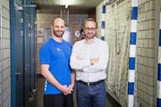 Trainer Heiko Grimm (links) und CEO Nick Christen blicken trotz den verpassten Playoffs zuversichtlich der nächsten Saison entgegen. (Bild Manuela Jans-Koch)