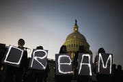 Protest vor dem Capitol in Washington gegen die Pläne Trumps, das «Dreamer»-Programm zu beenden. (Bild: Zach Gibson/Bloomberg (18. Januar 2018))