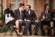Szene aus dem Theater «Willkomme z'Hinterwald» des Jodlerchörli Lehn in Escholzmatt. (Bild: Manuela Jans- Koch)