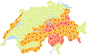 Gefahrenkarte von Meteoschweiz. (Bild: zvg)