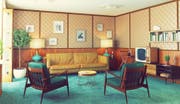 Erinnerungen werden wach. Wohnzimmer der 70er-Jahre. (Bild: Fotolia)