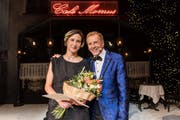 Katharina Andes nimmt den Preis entgegen. (Bild: PD)