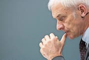 Umstrittener Noch-VW-Chef Matthias Müller. (Bild: Omer Messinger/Keystone (Berlin, 13. März 2018))