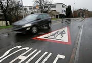Auf der Waldeggstrasse herrscht momentan Tempo 50. (Bild: Stefan Kaiser (Rotkreuz, 22. Dezember 2017))