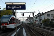 Der Bahnhof Hergiswil ist zur Zeit nur beschränkt befahrbar. (Archivbild Geri Wyss/Neue NZ)