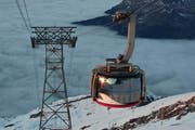 15. November: Jungfernfahrt der neuen, komplett drehbaren Gondel am Titlis. So sieht sie aus. (Bild: Titlis-Bahnen)
