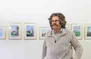 Die Heimat Zug auf seinen Bildern: Heinz Ruhstaller stellt im Kolin 21 aus. (Bild: Roger Zbinden)