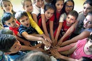 Ausländische und Schweizer Kinder aus dem Meierhöfli-Quartier nahmen letzte Woche an einem Integrationsprojekt teil. (Bild Nadia Schärli)