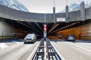 Nordportal des Gotthard-Strassentunnels. (Bild: Keystone / Gaetan Bally)