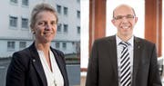 Karin Kayser und Christoph Amstad laufen den Duo-Marathon. (Bilder NZ)