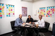 Die drei Gründer des Startup Avantyard. (Bild: Roger Grütter / LZ)