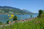 Der Luzern-Interlaken Express am Sarnersee. (Bild: zvg)