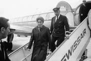 Swetlana Allilujewa, die Tochter Stalins, bei ihrer Ankunft in der Schweiz. (Bild: AP (Genf, 11. März 1967))