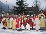 Die Erstfelder Sternsinger waren mit Freude und Eifer bei der Sache. (Bild pd)