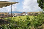 Aufbau der Arena am letzten Montag. (Bild: PD)