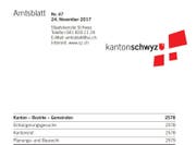 Amtsblatt Kanton Schwyz. (Bild: Printkey: Amtsblatt)