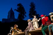 Szene aus dem Freilichttheater «Morgarten – Der Streit geht weiter». (Bild: Keystone)