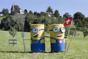 Minions werben für ein Ja zur Ernährungssicherheit. (Bild: Salvatore Di Nolfi / Keystone (Marchissy, 21. August 2017))