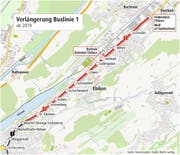 Die Buslinie 1 soll bis zur Mall of Switzerland verlängert werden. (Bild: Kanton Luzern/Martin Ludwig)