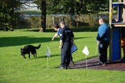 Lennox ist an der Polizeihundeprüfung als Sieger hervorgegangen. (Bild: Zuger Polizei)