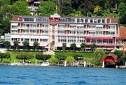 Das Hotel Hermitage in Luzern liegt direkt am See. (Bild: Corinne Glanzmann / Neue LZ (Archiv))